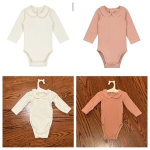Gray Label Peter Pan Collar Bodysuit Onesie 3-6 Months Like New $116